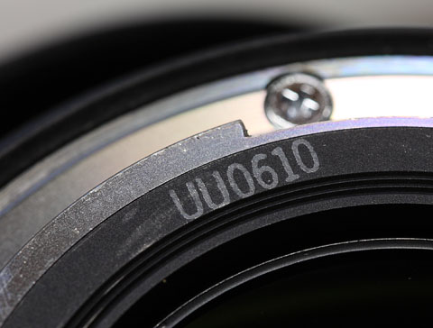 Номер - код даты изготовления объектива Canon