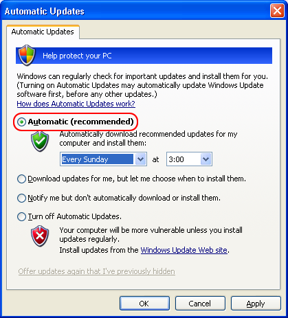 Windows Automatic Updates is On - Проверка, что включена опция скачивать критические апдейты