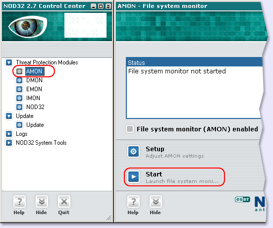 NOD32 - Перед запуском исполнимого файла проверяем его антивирусом