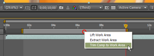 After Effects - Composition - Trim Comp to Work Area