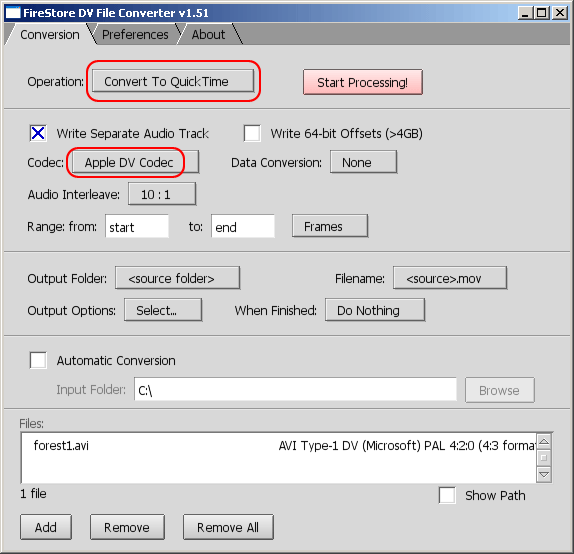 FireStore DV File Converter